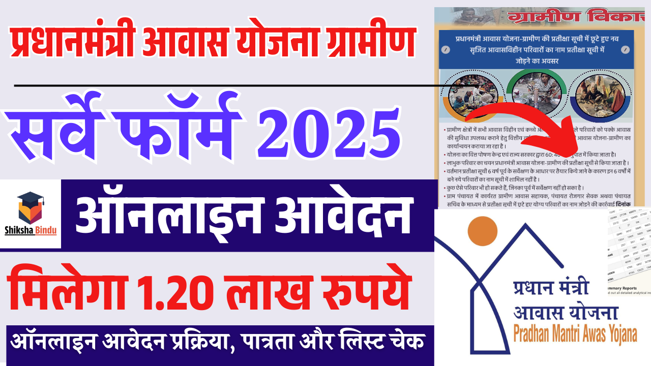 PMAY-G Survey Form 2025: प्रधानमंत्री आवास योजना ग्रामीण ऑनलाइन आवेदन (PMAYG)