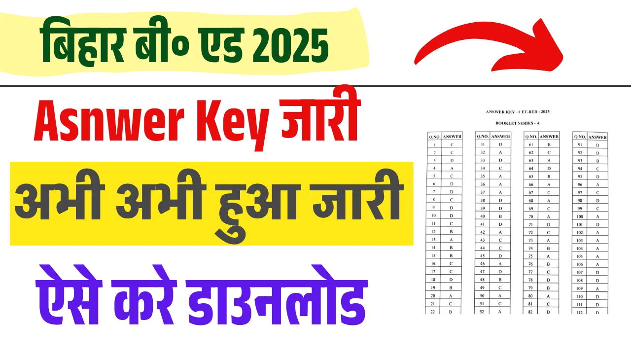 Bihar BEd Answer Key 2025 PDF Download (Link Active): CET B.Ed उत्तर कुंजी जारी, ऐसे करें डाउनलोड और दर्ज करें आपत्ति