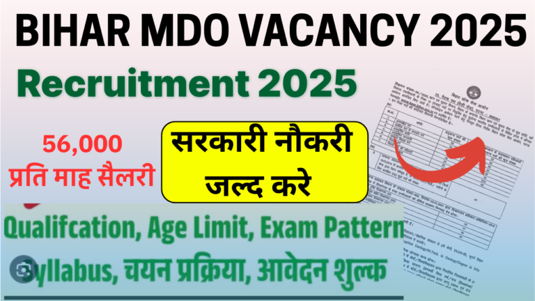 Bihar Mineral Development Officer Vacancy 2025: पात्रता, आवेदन तिथि, चयन प्रक्रिया और वेतन का विवरण"