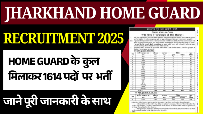 Jharkhand Home Guard Recruitment 2025: झारखण्ड में आई होम गार्ड की भर्ती 7वीं पास जाने पूरी जानकारी