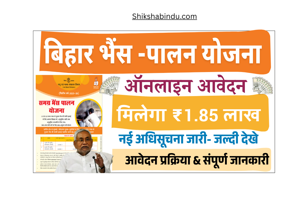 Samagra Buffalo Palan Yojana 2025: समग्र भैंस पालन योजना - मिलेगा 1.85 लाख तक अनुदान - यहाँ से करें ऑनलाइन