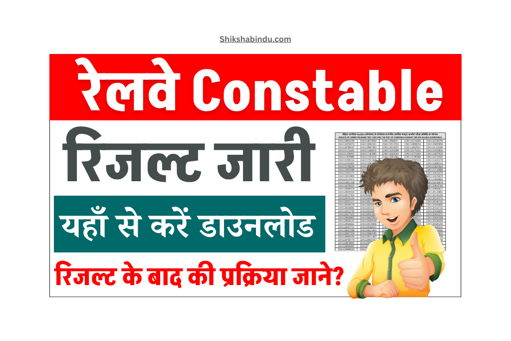 Railway Constable Result 2025: RPF कांस्टेबल रिजल्ट जारी – PDF डाउनलोड करें, आगे की प्रक्रिया की Full जानकारी