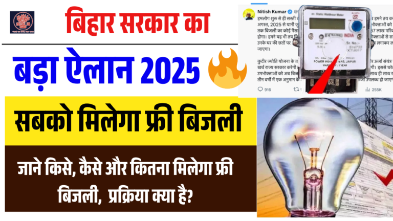 Bihar Free Bijli Scheme 2025: अब हर महीने 125 यूनिट तक बिजली होगी मुफ्त, 1.67 करोड़ परिवारों को मिलेगा सीधा फायदा