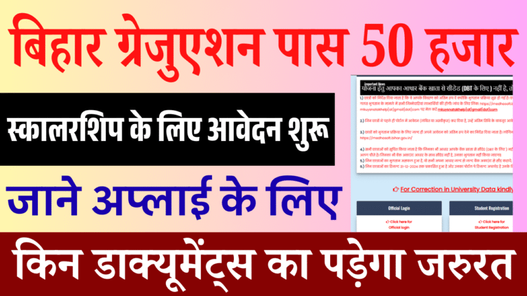 Graduation Pass Scholarship Documents List: ग्रेजुएशन पास छात्राओं के लिए बड़ी खुशखबरी, जानिए अप्लाई के लिए जरूरी कागजात और लास्ट डेट