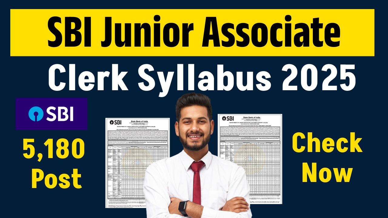 SBI Clerk Syllabus 2025: SBI Junior Associate Complete Exam Pattern, Selection Process & Full Syllabus
