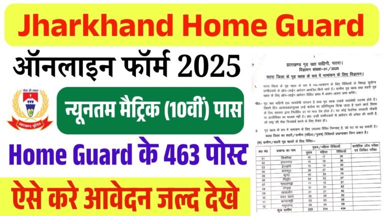 Jharkhand Home Guard Recruitment 2025: 7वीं/10वीं पास के लिए आई भर्ती, ऑनलाइन  आवेदन शुरू