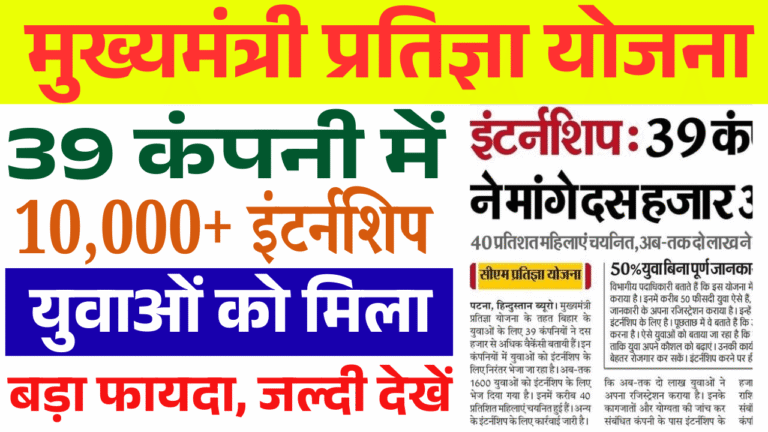 Bihar CM Pratigya Internship Yojana: 39 कंपनियां दे रही हैं 10,000+ इंटर्नशिप, युवाओं के लिए सुनहरा मौका