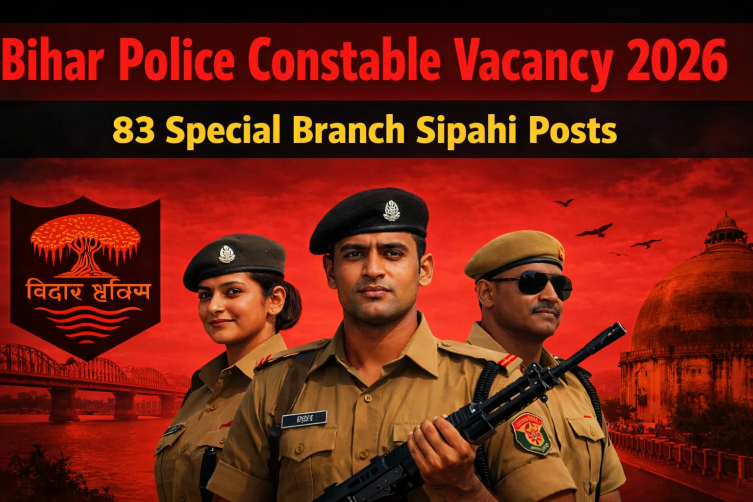 Bihar Police Special Branch Vacancy 2026 : बिहार पुलिस स्पेशल ब्रांच में आई नई भर्ती, इंटर पास के लिए जल्द देखे