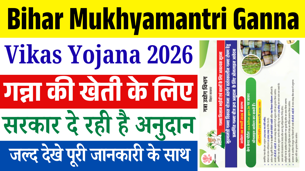 Bihar Mukhyamantri Ganna Vikas Yojana 2026: गन्ना की खेती के लिए सरकार दे रही है अनुदान, ऑनलाइन आवेदन शुरू