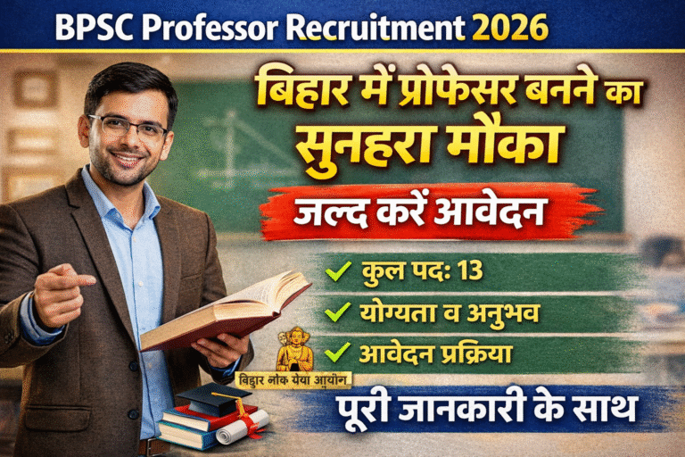 BPSC Professor Recruitment 2026: बिहार में प्रोफेसर बनने का सुनहरा मौका, जल्द करें आवेदन - full Details