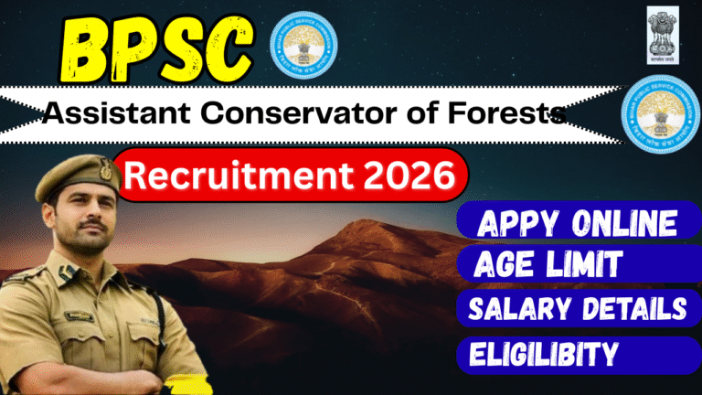 BPSC Assistant Conservator of Forests Recruitment 2026: बिहार सहायक वन संरक्षक भर्ती 2026 – Apply Online, Full Detais