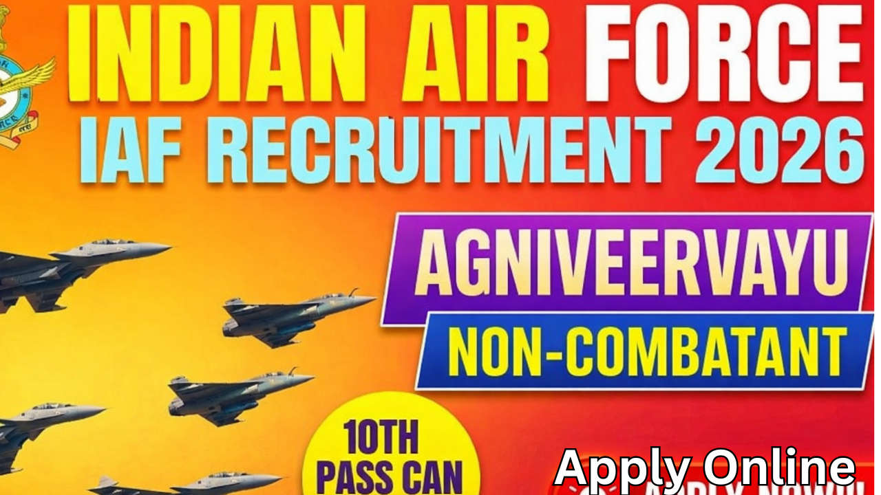 Air Force Agniveer Non Combatant Vacancy 2026 : एयरफोर्स में 10वीं पास के लिए शानदार भर्ती जल्द देखे