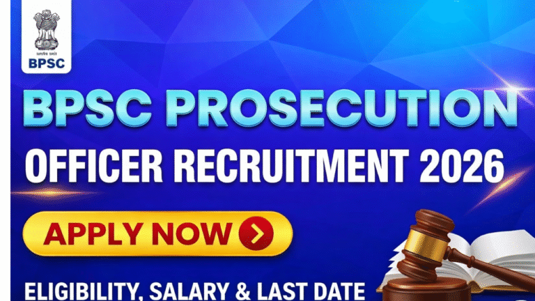 BPSC Prosecution Officer Recruitment 2026 – Apply Online, Eligibility, Salary, Age Limit, Last Date Full Details Full Details