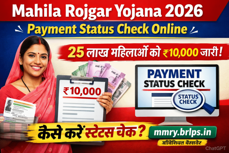Mahila Rojgar Yojana Payment Status Check Online 2026: महिला रोजगार योजना का पेमेंट स्टेटस ऐसे करें चेक, ₹10,000 जारी