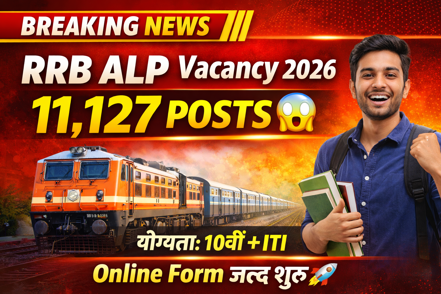 RRB ALP New Recruitment 2026-27: 11,127 पदों पर बंपर भर्ती, जल्द शुरू होगा ऑनलाइन आवेदन, योग्यता, और पूरी जानकारी