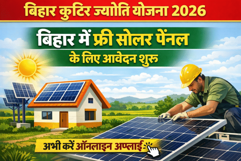 Bihar Kutir Jyoti Yojana 2026: बिहार में फ्री सोलर पैनल के लिए आवेदन शुरू, अभी करें ऑनलाइन अप्लाई