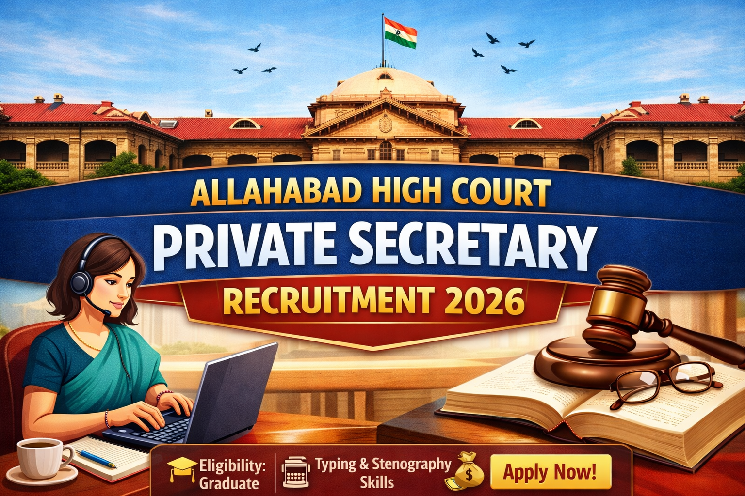 Allahabad High Court Private Secretary Recruitment 2026: हाई कोर्ट में नई भर्ती, ऐसे करें ऑनलाइन आवेदन