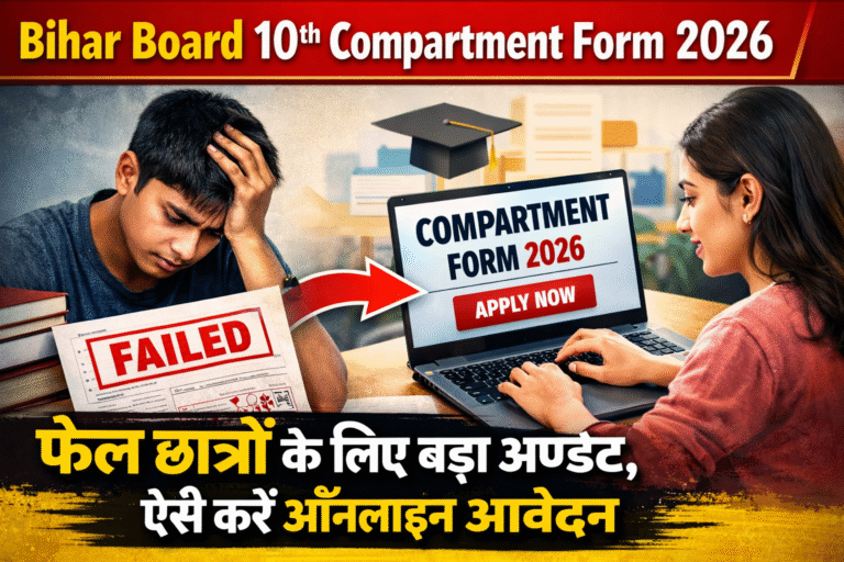 Bihar Board 10th Compartment Form 2026: फेल छात्रों के लिए बड़ा अपडेट, ऐसे करें ऑनलाइन आवेदन