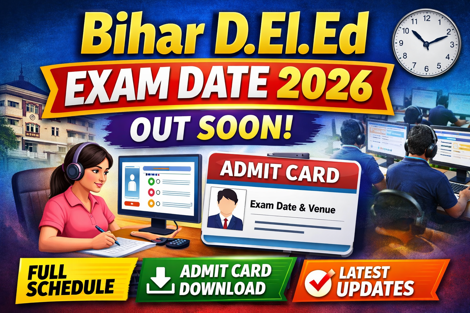 Bihar D.El.Ed Exam Date 2026 Out Soon: Check Full Schedule, Admit Card Download & Updates