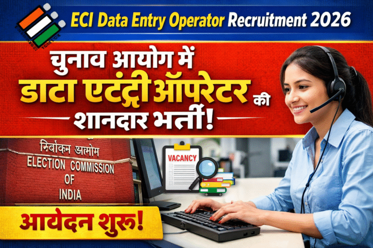 ECI Data Entry Operator Recruitment 2026: चुनाव आयोग में डाटा एंट्री ऑपरेटर की भर्ती – आवेदन शुरू