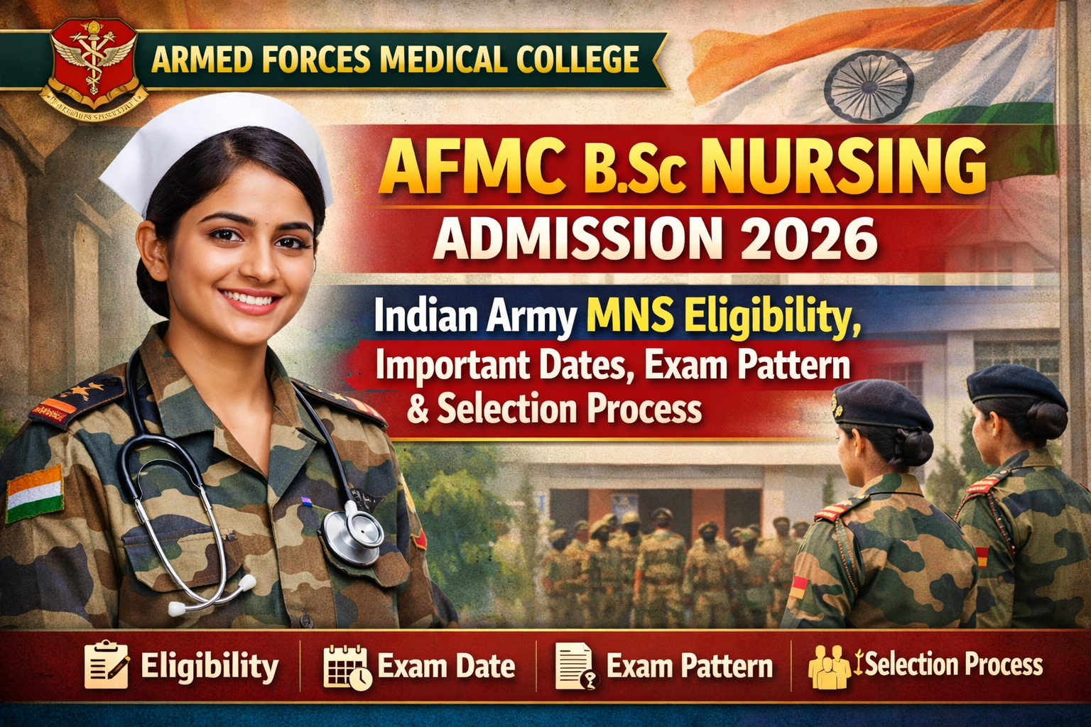 AFMC B.Sc Nursing Admission 2026: Indian Army MNS Eligibility, Important Dates, Exam Pattern & Selection Process