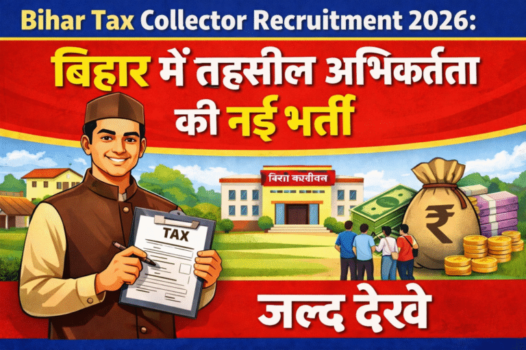 Bihar Tax Collector Recruitment 2026: बिहार में तहसील अभिकर्त्ता की नई भर्ती, जल्द देखे