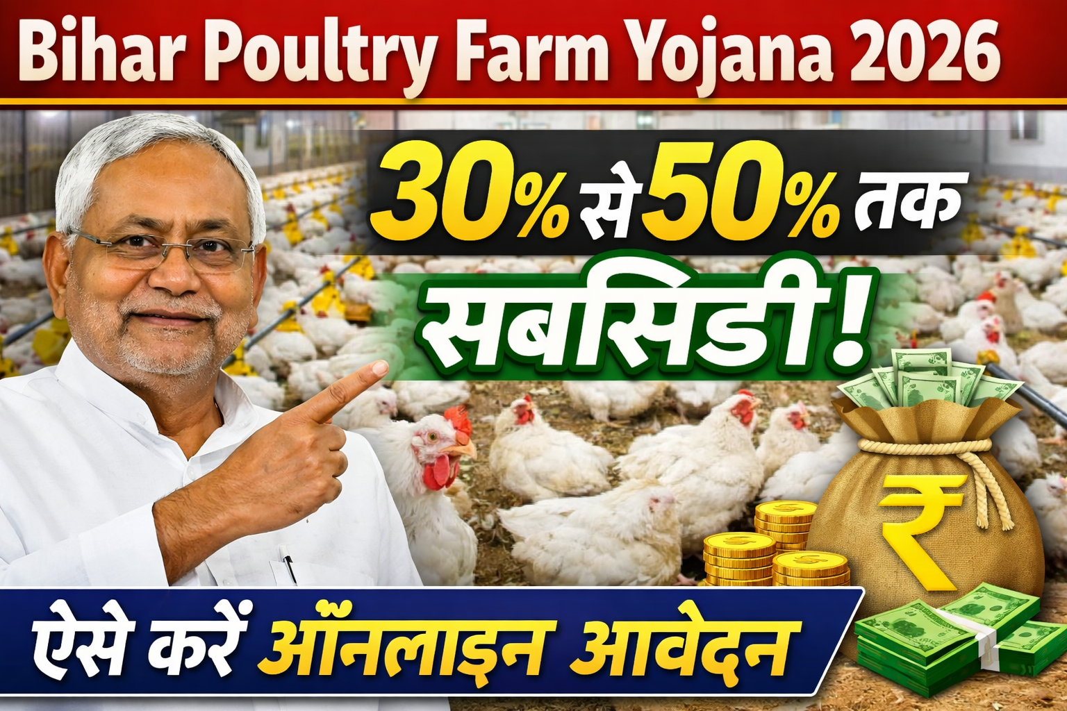 Bihar Poultry Farm Yojana 2026: 30% से 50% तक सब्सिडी, ऐसे करें ऑनलाइन आवेदन