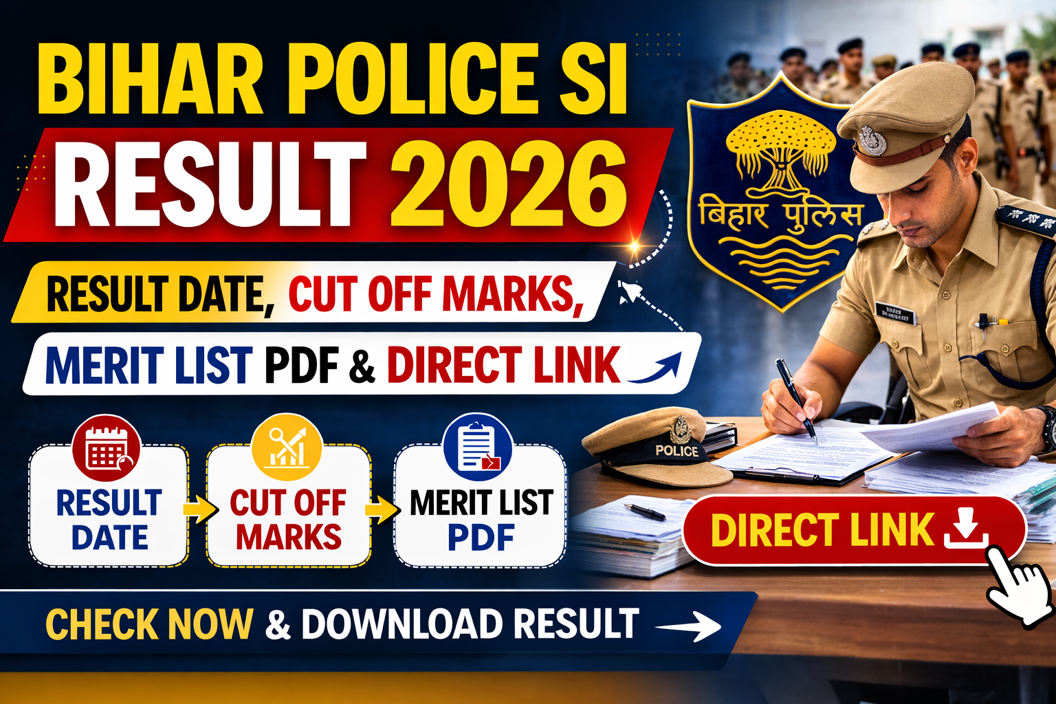 Bihar Police SI Result 2026 Out Soon – Check Merit List, Cut Off & Direct Download Link