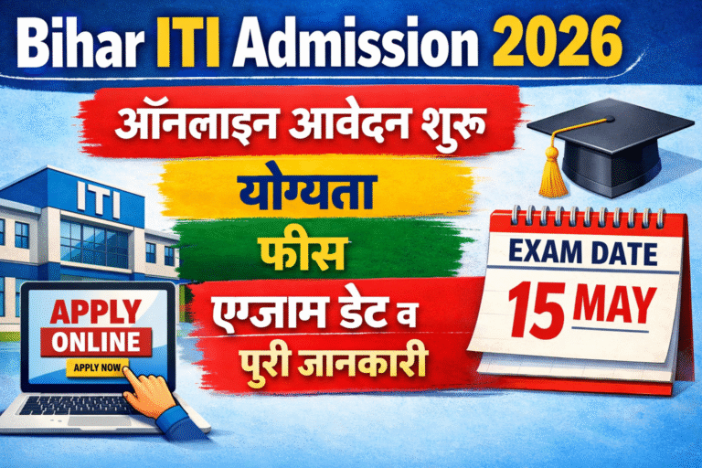 Bihar ITI Admission 2026: ऑनलाइन आवेदन शुरू, योग्यता, फीस, एग्जाम डेट व पूरी जानकारी