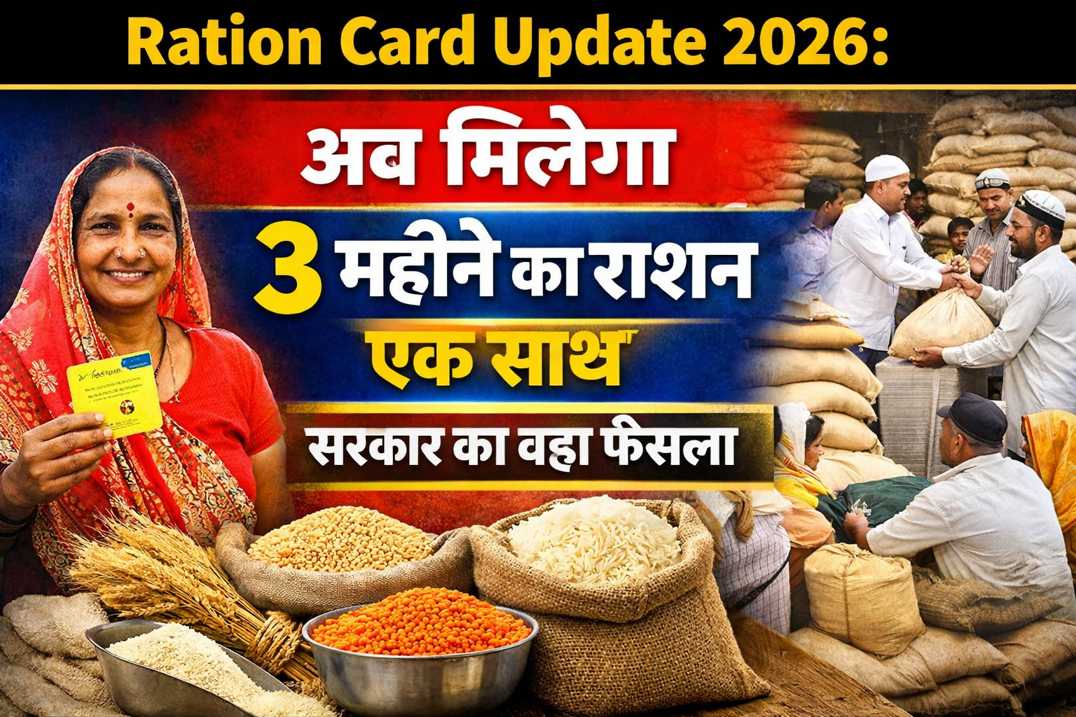 Ration Card Update 2026: अब मिलेगा 3 महीने का राशन एक साथ, सरकार का बड़ा फैसला