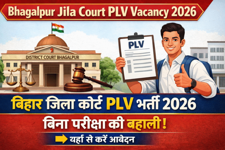Bhagalpur Jila Court PLV Bharti 2026: बिहार जिला कोर्ट PLV भर्ती 2026 | बिना परीक्षा की बहाली, ऐसे करें आवेदन
