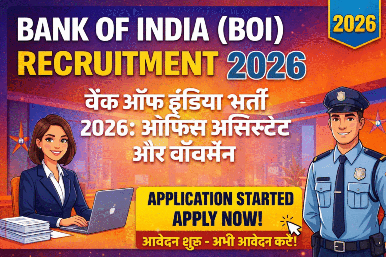 Bank of India Recruitment 2026: Office Assistant & Watchman भर्ती, ऐसे करें आवेदन
