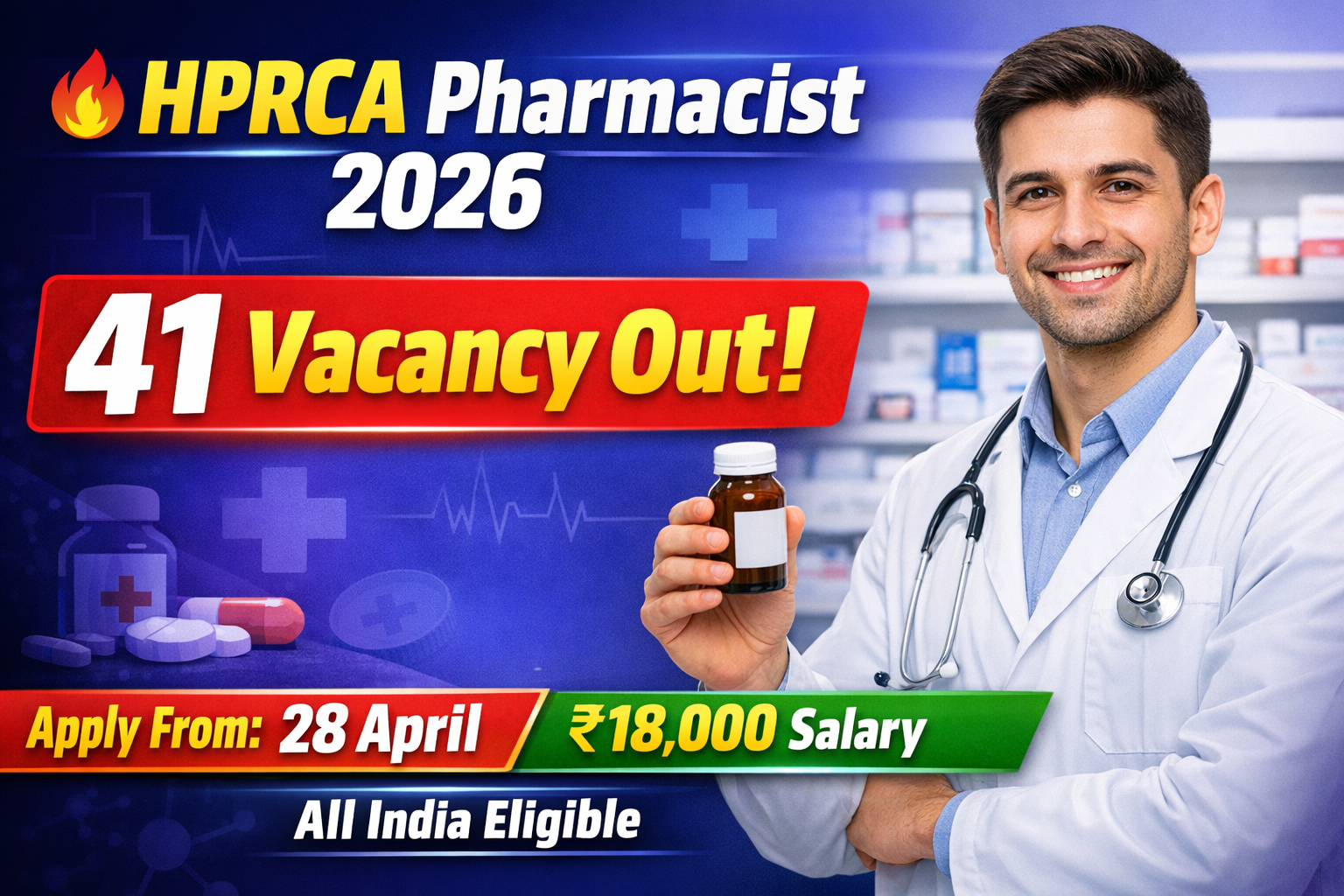 HPRCA Pharmacist Recruitment 2026 – 41 पदों पर भर्ती, ऐसे करें आवेदन