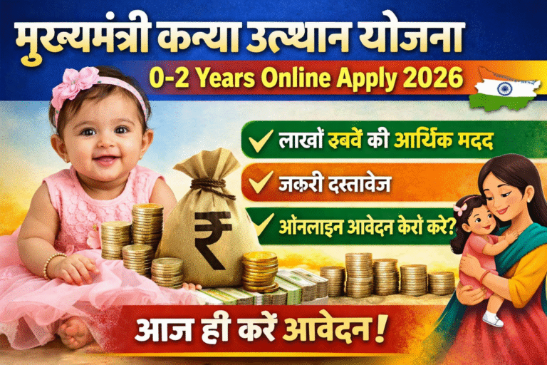 Mukhyamantri Kanya Utthan Yojana 0-2 Years Online Apply 2026: अभी करें ऑनलाइन आवेदन, जानें पात्रता, दस्तावेज और पूरी प्रक्रिया