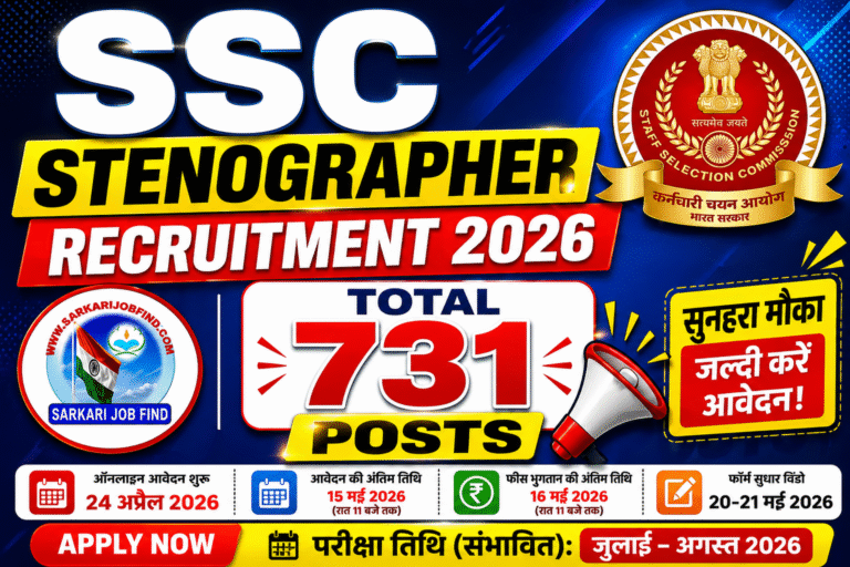 SSC Stenographer Recruitment 2026– Check Date, Eligibility & Selection Process Full Details