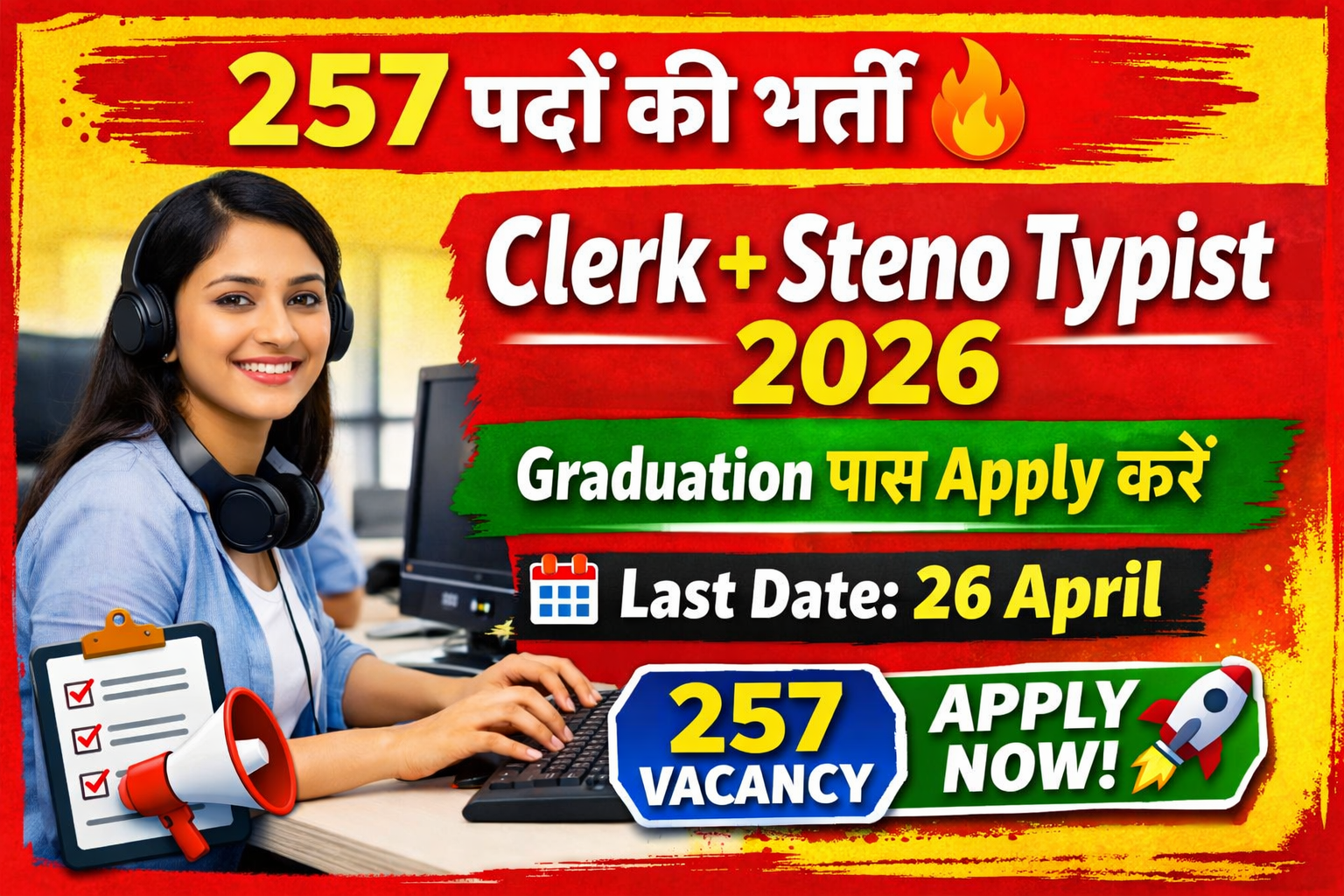 Chandigarh Clerk and Steno Typist Recruitment 2026- Notification, Apply Online, Vacancy Details