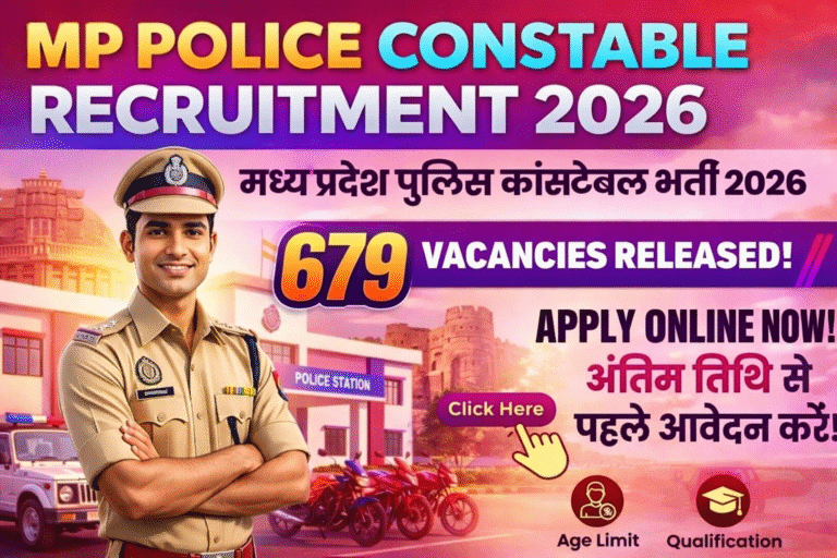 MP Police Constable Recruitment 2026: 679 पदों पर भर्ती – जल्दी करें आवेदन
