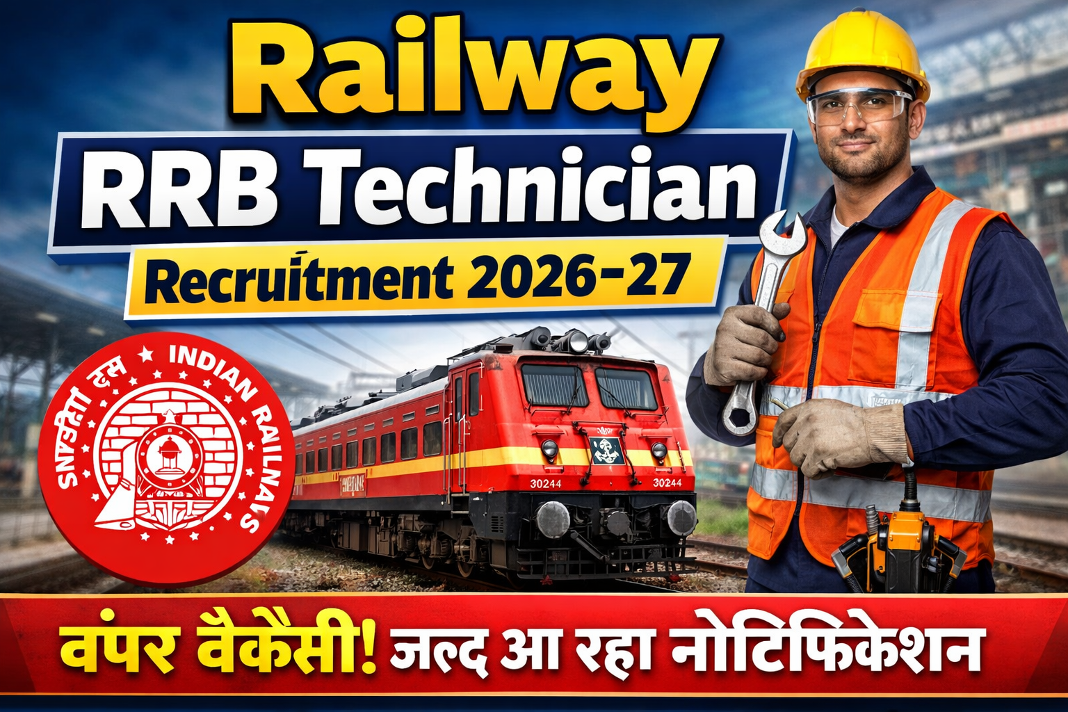 Railway RRB Technician Recruitment 2026-27- Full Details on Eligibility, Age Limit, Salary, Selection Process