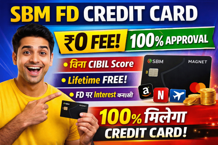 SBM FD Credit Card Apply Online 2026-₹0 Fee में Credit Card पाएं – बिना CIBIL Score 100% Approval