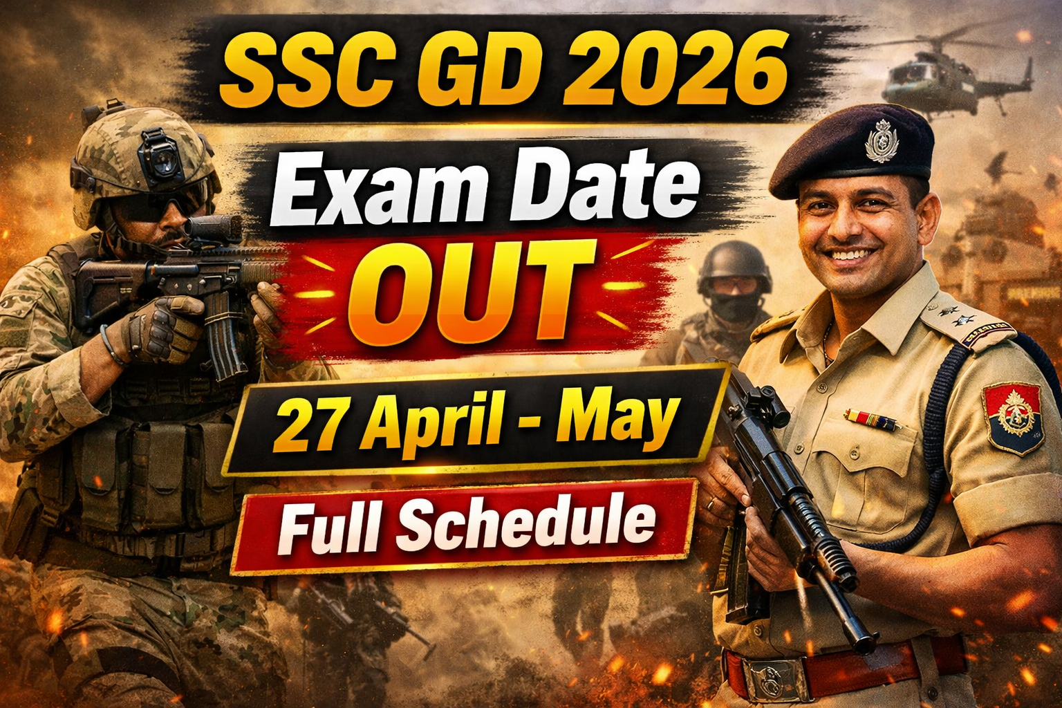 SSC GD Constable Exam Date 2026 Out: पूरी जानकारी, Exam Schedule और Important Dates