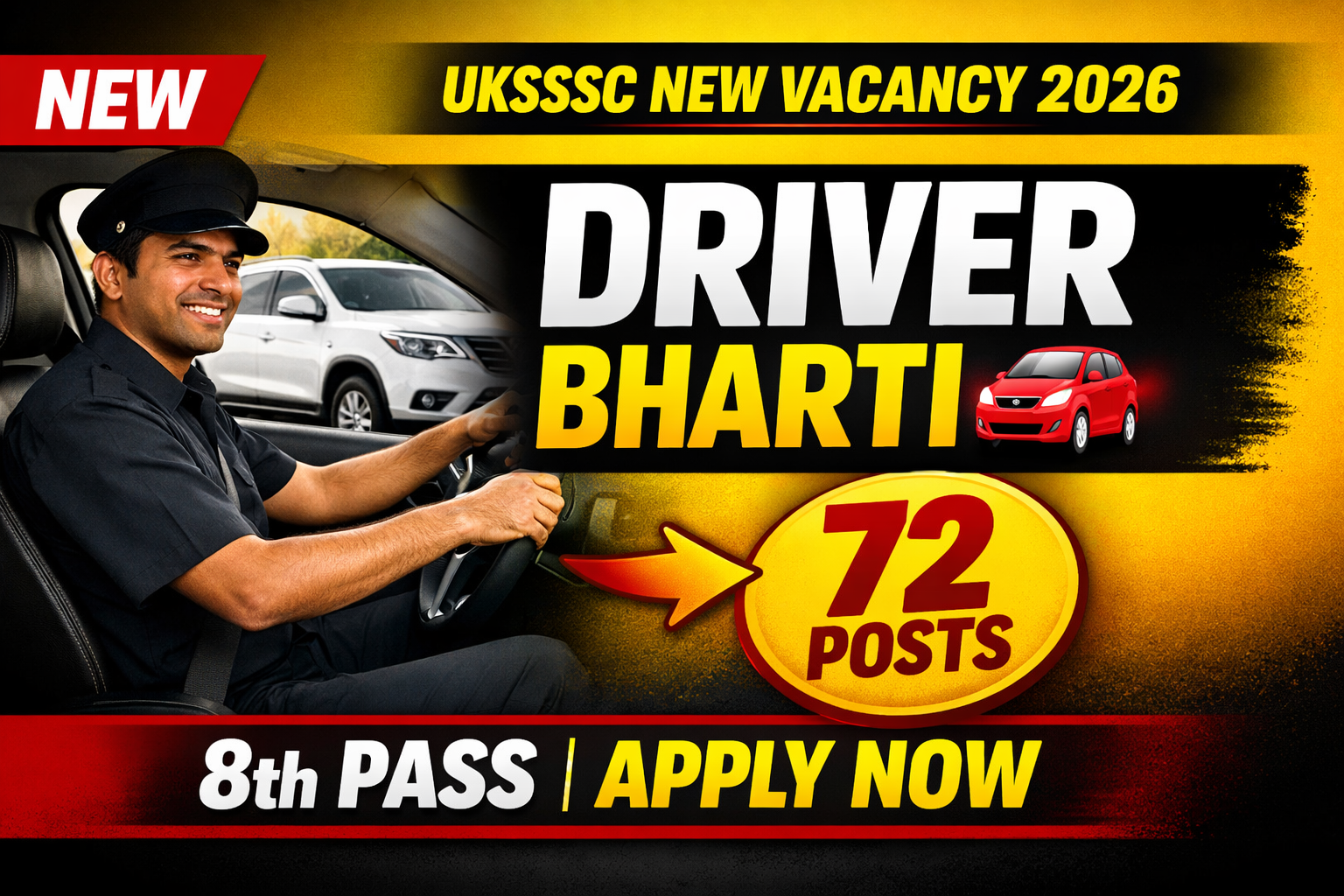 UKSSSC Group C Driver Recruitment 2026 – 72 पदों पर भर्ती (8वीं पास) | पूरी जानकारी