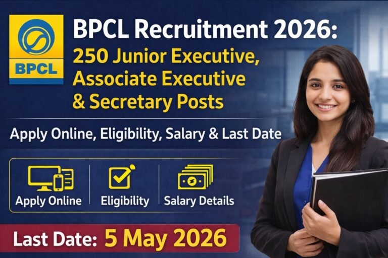 BPCL Recruitment 2026: Apply Online for 250+ Vacancies, Notification, Eligibility & Full Details