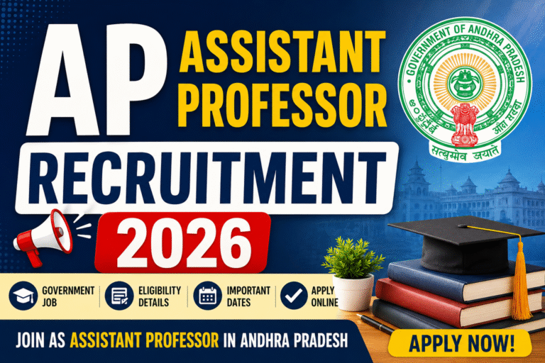AP Assistant Professor Recruitment 2026: 1523 पदों पर निकली बड़ी भर्ती, 18 मई से करें ऑनलाइन आवेदन