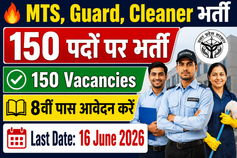 UP Sewayojan Vibhag Recruitment 2026: MTS, सिक्योरिटी गार्ड एवं क्लीनर भर्ती 2026, ऑनलाइन आवेदन शुरू