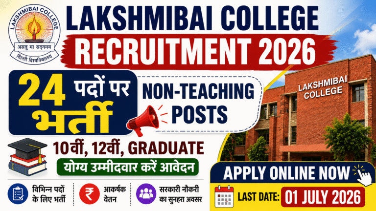 Lakshmibai College Non Teaching Post Recruitment 2026: Apply Online for 24 Vacancies,Eligibility & Last Date Full Details