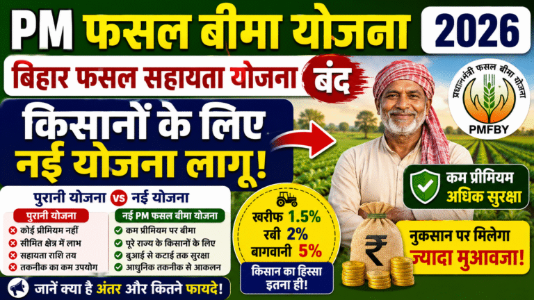 PM Fasal Bima Yojana 2026: बिहार फसल सहायता योजना की जगह नई योजना लागू, किसानों को मिलेगा ज्यादा सुरक्षा कवच