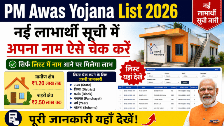 PM Awas Yojana New List 2026: क्या आपका नाम आया? अभी ऑनलाइन करें चेक