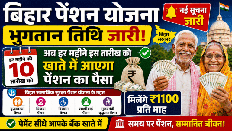 Bihar Pension Yojana Payment Date Out: अब हर महीने इस तारीख को खाते में आएगा पेंशन का पैसा, नई सूचना जारी