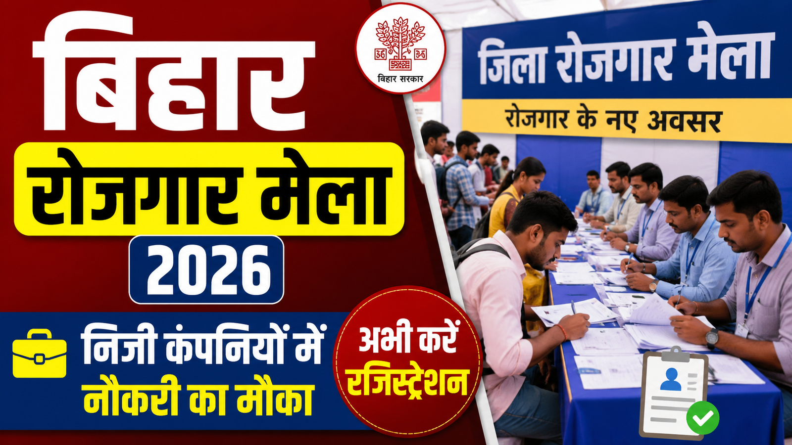 Bihar District Rojgar Mela 2026: निजी कंपनियों में नौकरी का मौका, अभी करें रजिस्ट्रेशन
