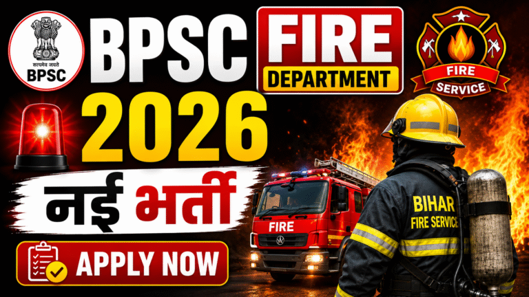 BPSC Fire Department Recruitment 2026: BPSC ने निकाली नई भर्ती, अभी करें ऑनलाइन आवेदन